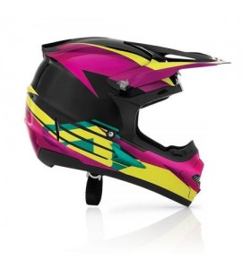 Casco Motocross Acerbis Modello TimeBomb Colore Nero Viola 