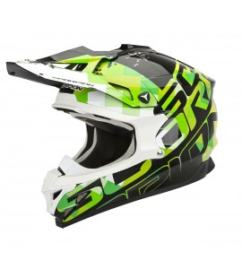 Casco Moto Cross Scorpion Vx 15 Mod Evo Grid 2015 Nero Verde