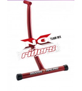 Cavalletto Moto Cross Enduro T-Stand Rosso Honda Kawasaki 