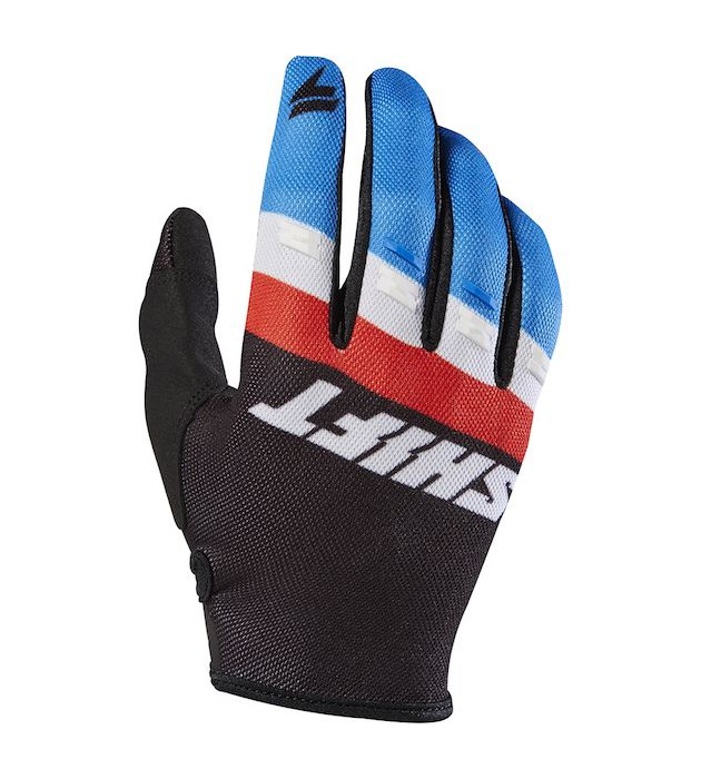 Guanto Moto Cross Shift MX 2017 Mod White3 Air Tarmac Nero Blu Bianco 