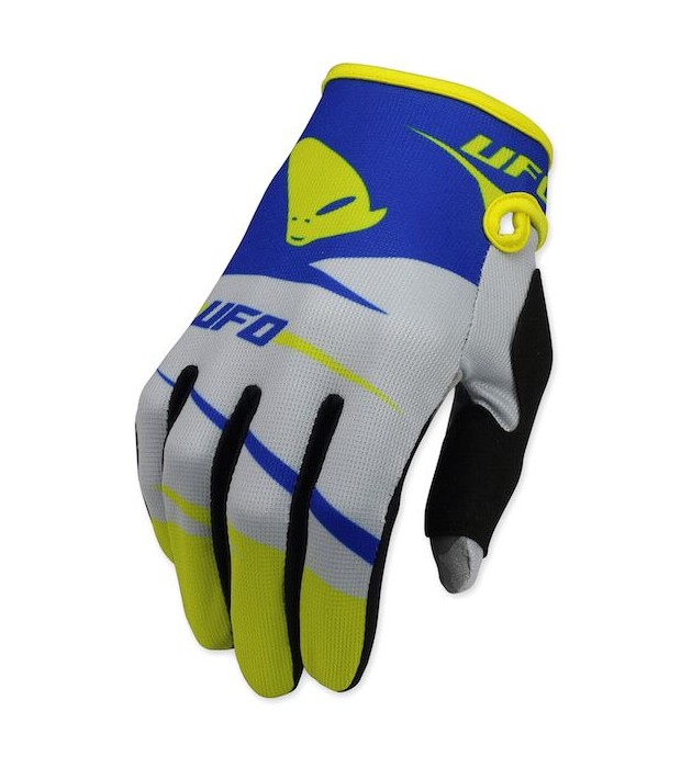 Guanto Moto Cross Ufo Modello Revolt Grigio Blu