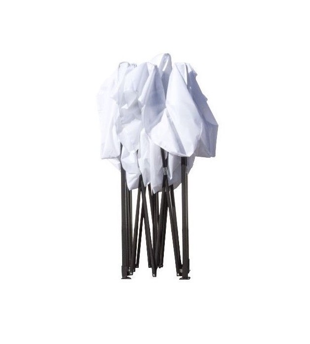 Gazebo Richiudibile 3x3 Pieghevole a Fisarmonica  con Sacca Bianco 