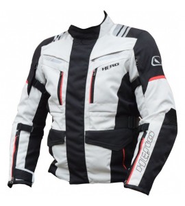 Giacca Moto Turismo WP-TECH UOMO Silver Black HERO