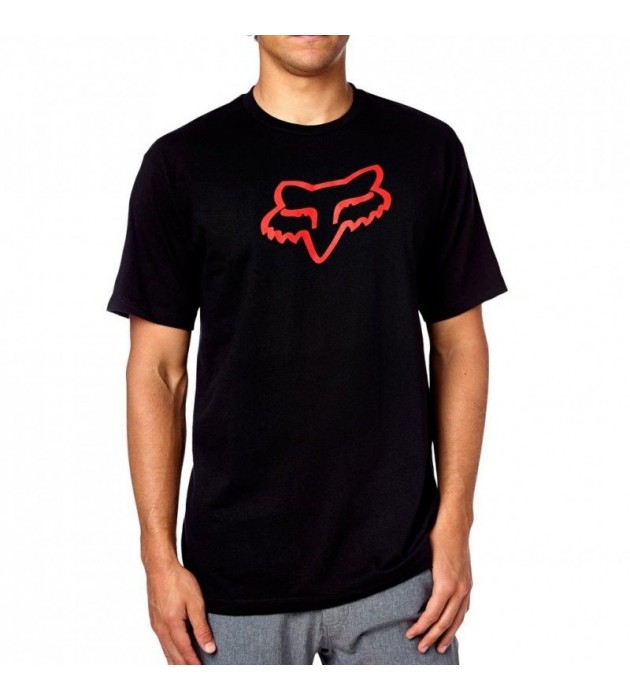 Maglia T-Shirts Fox LEGACY FOX HEAD SS TEE Black red 