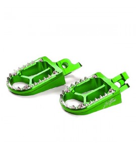Pedane Poggiapiedi Kawasaki KX-KXF 125-250-450 Colore Verde