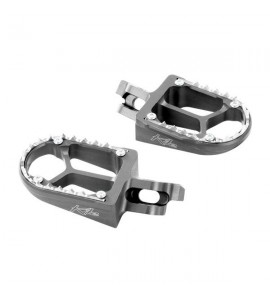 Pedane Poggiapiedi  YAMAHA 125-250-450 Colore Silver 