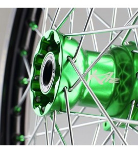 Coppia Ruote Kawasaki KX-KXF Complete KITE Sport MX-EN Colore VERDE