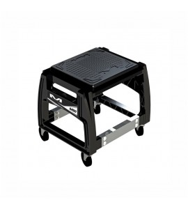 Cavalletto Matrix Caddy da Officina con Ruote  Black White 