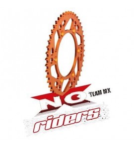 Corona Moto KTM Ergal Alluminio Anodizzata Nera Silver 7075-T651 Motocross Enduro