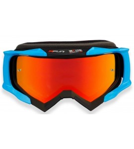 Maschera Moto Cross Enduro Off-road X Fun 18 Type Celeste 
