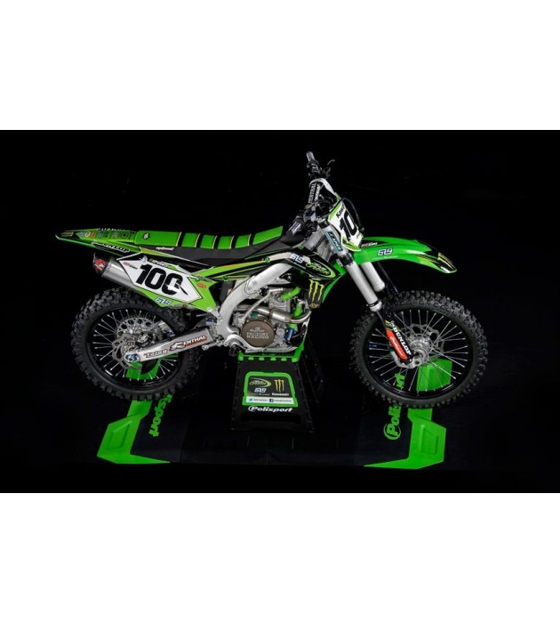 Tappeto Sotto Moto Bike Mat Verde Nero Polisport 