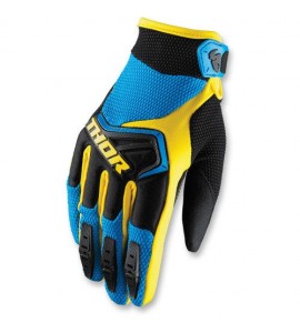 Guanto Moto Cross THOR SPECTRUM Gloves Enduro MTB BLUE BLACK YELLOW