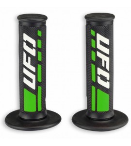 Manopola Moto Cross Enduro Ufo Trax Verde Nera 