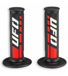 Manopola Moto Cross Enduro Ufo Trax Rosso Nera