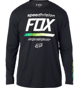 Maglia FOX RACING - Pro Circuit DRAFTR PREMIUM TEE Nera Manica Lunga 