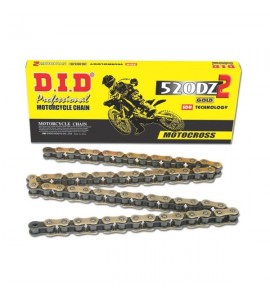 CATENA DID 520 DZ2 Gold & Black 120 maglie Passo 520 con giunto a clip 