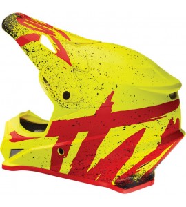 Casco Moto Cross Thor SECTOR HYPE Giallo Fluo Acide Red