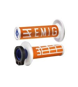 Manopola Odi' GRIPS EMIG V2 4-STROKE WHITE/ORANGE