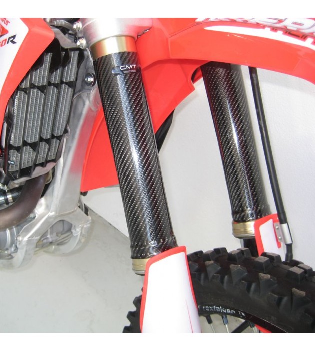 PROTEZIONI FORCELLE IN CARBONIO per HONDA CRF 450-250