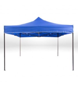 Gazebo Richiudibile 3x3 Pieghevole a Fisarmonica  con Sacca BLUE 
