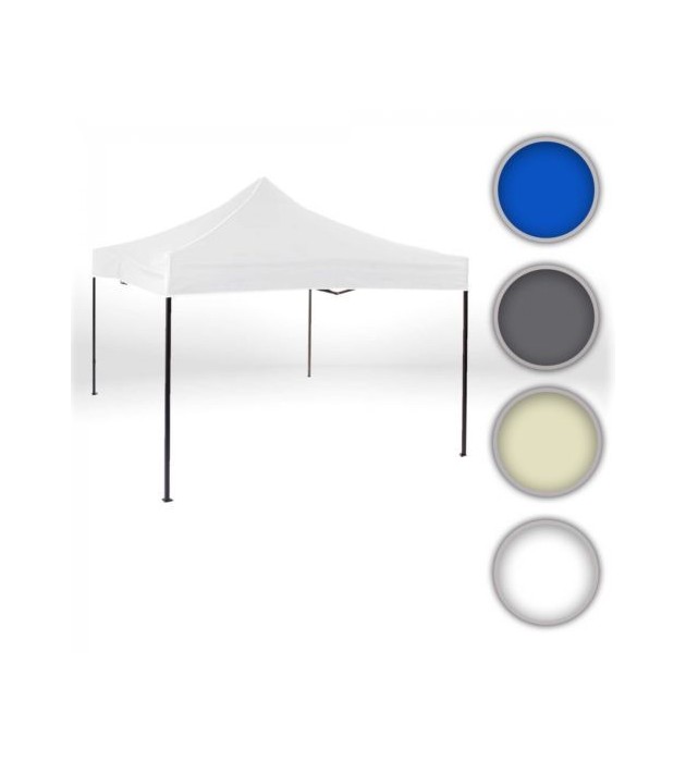 Gazebo Richiudibile 3x3 Pieghevole a Fisarmonica  con Sacca Bianco 