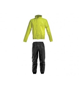 Giacca + Pantalone Antipioggia Acerbis Rain Suit Logo Giallo Fluo Nero 