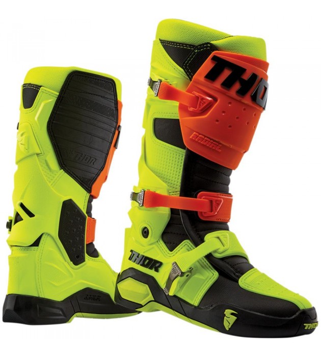 Stivale Moto Cross THOR RADIAL FLUO ORANGE FLUO YELLOW
