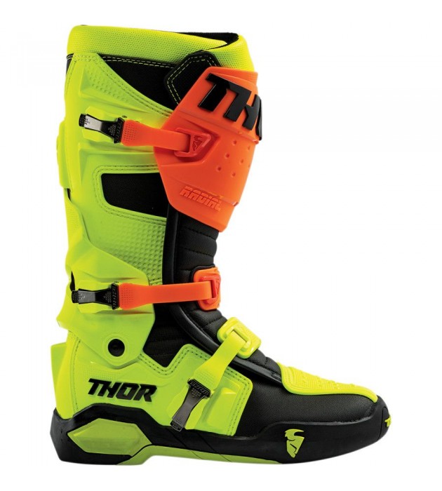 Stivale Moto Cross THOR RADIAL FLUO ORANGE FLUO YELLOW