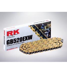 CATENA RK PASSO 520  EXW XW RING CROSS ENDURO 120 MAGLIE ORO