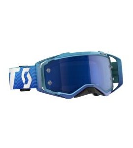 Occhiale Moto Cross Scott Mod Prospect 2019 Blue Bianco Lente Cromata Blu