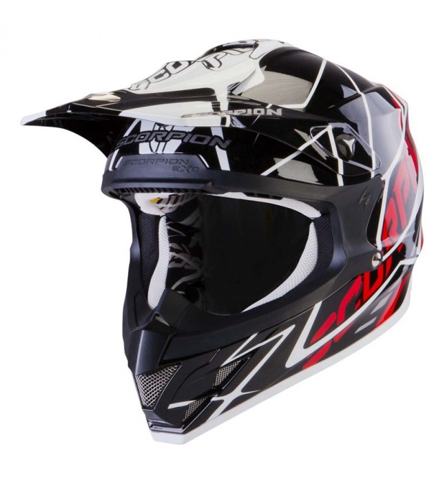 Casco Scorpion AIR SPRINT Nero-Bianco-Rosso
